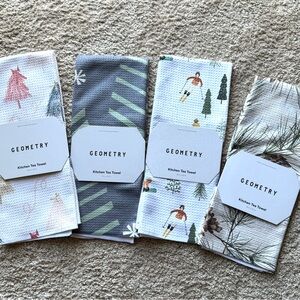 Geometry Kitchen Tea Towel Set - Winter Prints